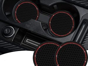 Gseigvee 2 Pack Bling Car Coasters for Cup Holders
