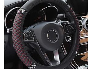 Bling Soft Leather Steering Wheel Cover
