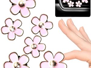 6 Pieces Daisy Flower Air Vent Clips Cute Car Accessories Air Fresheners for Car Decoration Air Conditioning Outlet