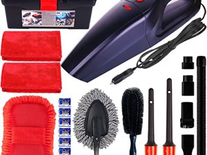 LIANXIN Car Wash Kit & Car Cleaning Kit - High Power Handheld Vacuum - Car Wash Supplies Built for The Perfect Car Wash - Car Interior Cleaning kit with Brush and Microfiber Towel