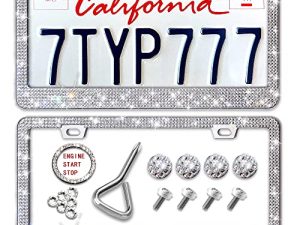 Newzon Bling License Plate Frames for Men