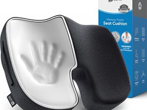 Seat Cushion Pillow for Office Chair - Memory Foam Firm Coccyx Pad - Tailbone