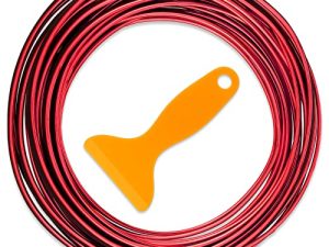 Car Interior Moulding Trim Strips 32 Feet Universal Car Decoration Pinstriping Filler Insert Strips Styling Dashboard Decorative DIY Flexible Strip Garnish Accessory with Installing Tool (Red)
