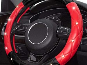 Xizopucy Black Red Steering Wheel Cover