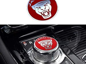 MAXDOOL Gear Shift Knob Cover Decoration Trim Sticker for Jaguar XF XE XJ F-Pace (Red)