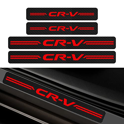 Car Door Sill Protectors for Honda CRV,4 Pcs 2006-2022 CR-V Reflective Carbon Fiber Vinyl Threshold Sticker Decorative Car Door Scuff Plate Car Door Sill Protectors for Honda CRV,4 Pcs 2006-2022 CR-V Reflective Carbon Fiber Vinyl Threshold Sticker Decorative Car Door Scuff Plate
