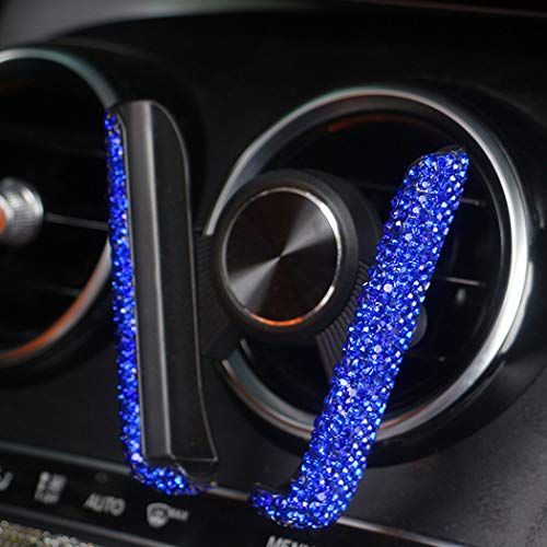 SUNCARACCL Bling Car Phone Holder Mini Car Dash Air Vent Automatic Phone Mount Universal 360°Adjustable Crystal Auto Car Stand Phone Holder Car Accessories for Women and Girls (Blue) SUNCARACCL Bling Car Phone Holder Mini Car Dash Air Vent Automatic Phone Mount Universal 360°Adjustable Crystal Auto Car Stand Phone Holder Car Accessories for Women and Girls (Blue)