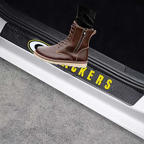 HFFW 4Pcs Door Sill Protector Premium Carbon Fiber Stickers Door Sill Protector Compatible with Packers Car Accessories Gifts for Men Women HFFW 4Pcs Door Sill Protector Premium Carbon Fiber Stickers Door Sill Protector Compatible with Packers Car Accessories Gifts for Men Women