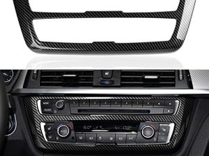 Car Sticker Decal CD Panel Trim Carbon Color ABS Cover Compatible with BMW F30 F31 F34 3GT F32 F33 F36 2013 2014 2015 2016 2017 2018 2019 Accessories