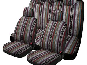 PONYJOYUP Baja Saddle Blanket Car Seat Covers 9PCS Full Set