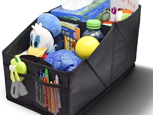 EcoNour Car Backseat and Front Seat Organizer | Foldable Back Seat Console Organizer and Toy Storage for Kids | Travel Passenger Seat Organizer with 8 Compartments for Baby | Car Organizer Accessories