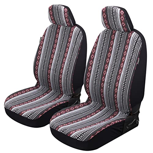 P&J Baja Blanket Car Seat Covers Classic Strips Designs Low Back Bucket Universal Size Fit for Most Cars SUVs Trucks Vans Woven Fabric Front Pair 2pcs Black and White Color P&J Baja Blanket Car Seat Covers Classic Strips Designs Low Back Bucket Universal Size Fit for Most Cars SUVs Trucks Vans Woven Fabric Front Pair 2pcs Black and White Color