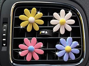 4Pcs Cute Daisies Car Clip