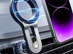 LISEN Compatible for MagSafe Car Mount [12 Strong Magnets] Magnetic Phone Holder for Car [Easily Install] Hands Free iPhone Car Holder Mount Fit for iPhone 14 13 12 Pro Plus Max Mini MagSafe Case
