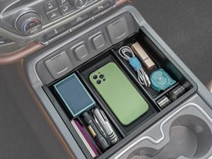 JKCOVER Center Console Organizer Compatible with Chevy Silverado/GMC Sierra 2014 2015 2016 2017 2018 1500/2500/3500HD Accessories Console Compartment Storage Tray -Full Console w/Bucket Seats ONLY
