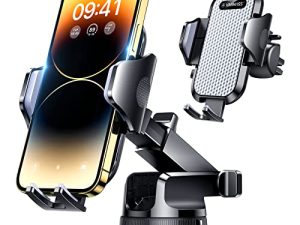 [Upgraded] VANMASS Universal Car Phone Mount [Super Suction Cup] Dashboard Phone Holder Stand