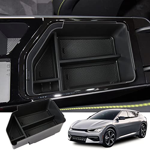 MARCHFA Center Console Organizer Tray Compatible for 2022 2023 Kia EV6 Accessories Armrest Box Tray Organizer Insert Secondary Storage Box for EV6 2022 (Black) MARCHFA Center Console Organizer Tray Compatible for 2022 2023 Kia EV6 Accessories Armrest Box Tray Organizer Insert Secondary Storage Box for EV6 2022 (Black)