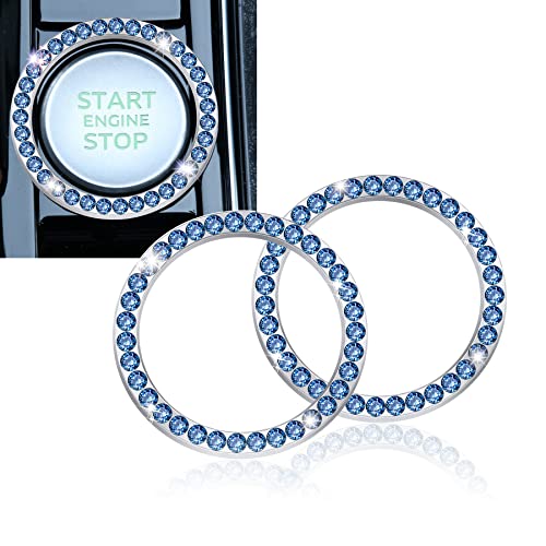 LivTee 2 PCS Crystal Rhinestone Car Engine Start Stop Decoration Ring LivTee 2 PCS Crystal Rhinestone Car Engine Start Stop Decoration Ring