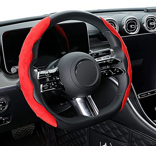 Vacallity 2 Pcs Suede Fur Steering Wheel Cover Vacallity 2 Pcs Suede Fur Steering Wheel Cover