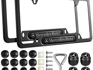 2PCS License Plate Frames for Mercedes Benz