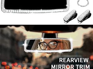 TomGoo Car Bling Rhinestone Rearview Mirror