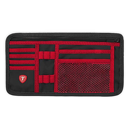 Firestone Car Sun Visor Organizer | 8 Compartment Car Organizer for Visor | Car and Truck Organizer with Holder and Slots for Sunglasses Firestone Car Sun Visor Organizer | 8 Compartment Car Organizer for Visor | Car and Truck Organizer with Holder and Slots for Sunglasses