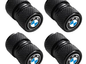 Lianxiaw Metal Auto Tire Valve Stem Compatible with BMW1 2 3 4 5 6 7 Series X1 X2 X3 X5 X6 X7 Trim Accessories 4pcs Black