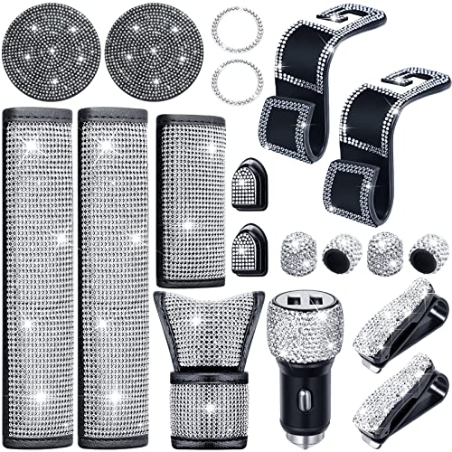 19 Pcs Bling Car Accessories Set 19 Pcs Bling Car Accessories Set