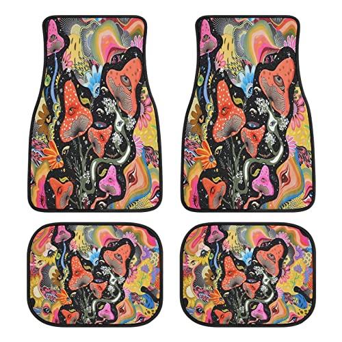 4 Pcs Car Mats Trippy Mushroom Car Floor Mats for Women Rubber Non-Slip Floor Mats for Cars Daughter Gift from Mom Dad 4 Pcs Car Mats Trippy Mushroom Car Floor Mats for Women Rubber Non-Slip Floor Mats for Cars Daughter Gift from Mom Dad