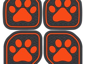Auovo Auto Cup Holder Inserts Coaster Fit for 2018-2022 Wrangler JL JLU 2020-2022 Gladiator Accessories JT Cup Mat Pad Interior Decoration(4 Pcs Kit)(Orange)