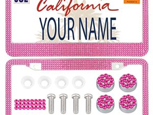 Handcrafted Acrylic Bling License Plate Frames for Women