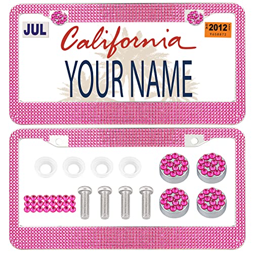 Handcrafted Acrylic Bling License Plate Frames for Women Handcrafted Acrylic Bling License Plate Frames for Women