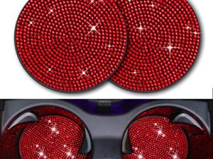 2pcs Bling Cup Holder Insert Coaster- 2.75 inch Silicone Anti-Slip Shockproof