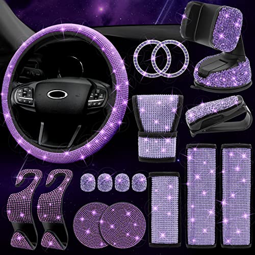 19pcs Purple Bling Car Accessories 19pcs Purple Bling Car Accessories