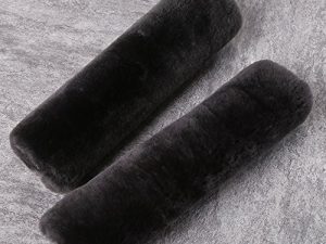 OGLAND 2 Pack Automotive Authentic Sheepskin Car Seat Belt Pads