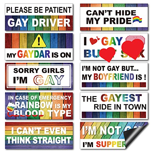 10 Pcs Magnetic Bumper Decals Funny Car Decals Rainbow Bumper Stickers Prank Car Stickers Colorful Car Accessories for Truck Car Vehicle Luggage Window Refrigerator(Stylish Style 10 Pcs Magnetic Bumper Decals Funny Car Decals Rainbow Bumper Stickers Prank Car Stickers Colorful Car Accessories for Truck Car Vehicle Luggage Window Refrigerator(Stylish Style