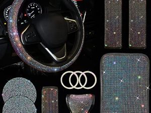 JINGSEN 11 Pcs Bling Car Accessories Set