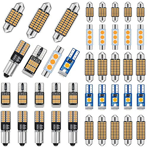 Tallew 42 Pieces Interior Car Lights LED Dome Light 28 mm 31 mm 36 mm 41 mm BA9S T5 T10 LED Bulb Kit LED Dome Light for Car Interiors Map Dome Trunk Cargo Door Courtesy License Plate Light (Yellow) Tallew 42 Pieces Interior Car Lights LED Dome Light 28 mm 31 mm 36 mm 41 mm BA9S T5 T10 LED Bulb Kit LED Dome Light for Car Interiors Map Dome Trunk Cargo Door Courtesy License Plate Light (Yellow)