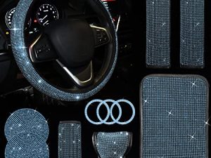 JINGSEN 11 Pcs Bling Car Accessories Set