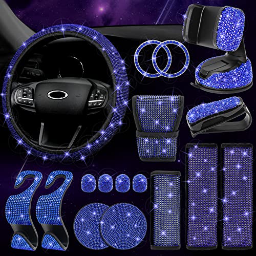 19pcs Blue Bling Car Accessories 19pcs Blue Bling Car Accessories