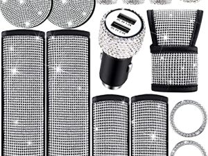Frienda 14 Pieces Bling Car Accessories Set