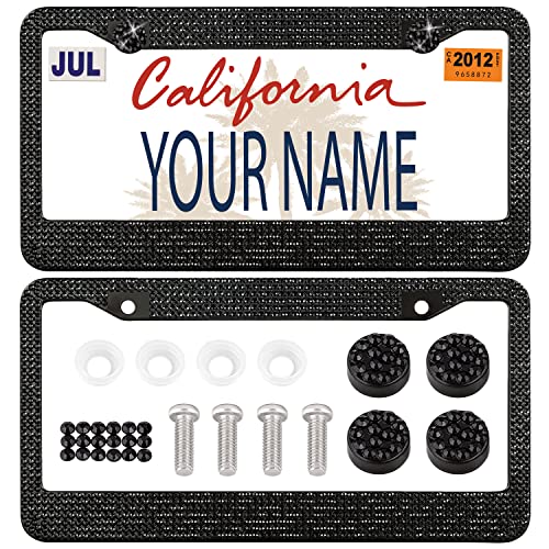 HC Handcrafted Acrylic Bling License Plate Frames for Women HC Handcrafted Acrylic Bling License Plate Frames for Women