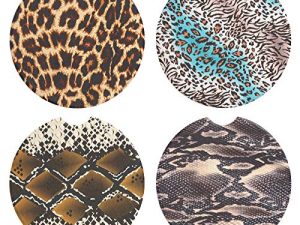 Vaincre 4 Pack Car Coasters for Drinks Absorbent